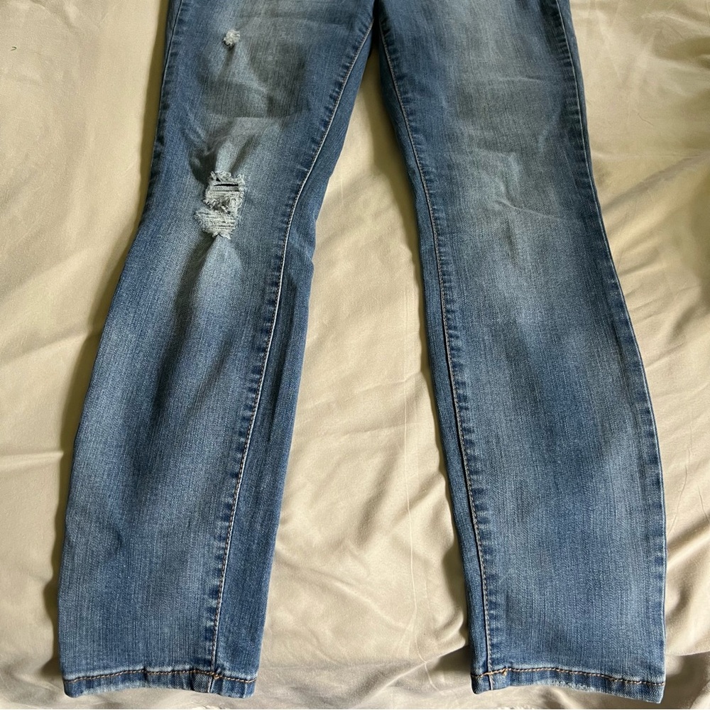 Sofia By Sofia Vergara Distressed Blue Skinny Jea… - image 6